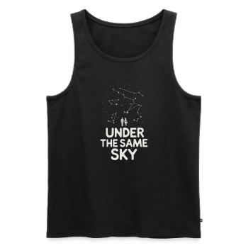 Stargazing For Couples Romantic Nights - Men's Premium Organic Tank Top - black - Front - Michal (187cm)