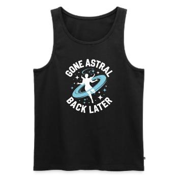 astral projection fans who are out-of-body - Men's Premium Organic Tank Top - black - Front - AI Model Male 178 light (178cm)
