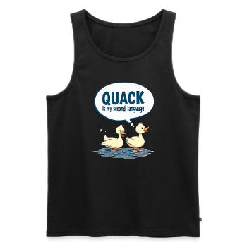 Nutztier-enten-enthusiasten Hinterhof-enten - Männer Premium Bio Tank Top - Schwarz - Vorne - AI Model Male 178 light (178cm)