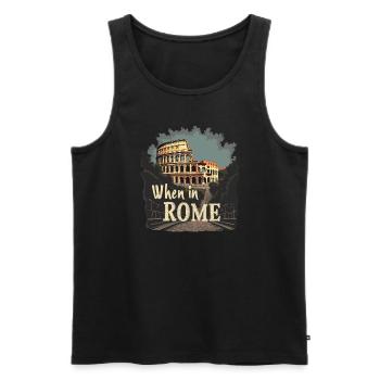 History buffs Ancient Rome enthusiasts - Men's Premium Organic Tank Top - black - Front - AI Model Male 178 light (178cm)