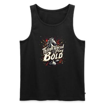 Chess Tacticians Strategy Masters Tactical - Männer Premium Bio Tank Top - Schwarz - Vorne - AI Model Male 178 light (178cm)