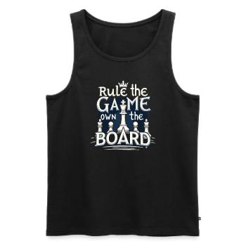 Chess Tacticians Strategy Masters Tactical - Männer Premium Bio Tank Top - Schwarz - Vorne - AI Model Male 178 light (178cm)