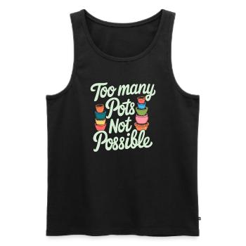 Pflanzensammler Für Zimmerpflanzensammler Im - Männer Premium Bio Tank Top - Schwarz - Vorne - AI Model Male 178 light (178cm)