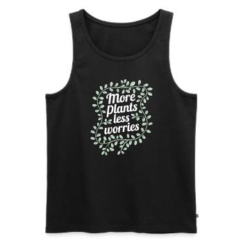 Pflanzensammler Für Zimmerpflanzensammler Im - Männer Premium Bio Tank Top - Schwarz - Vorne - AI Model Male 178 light (178cm)