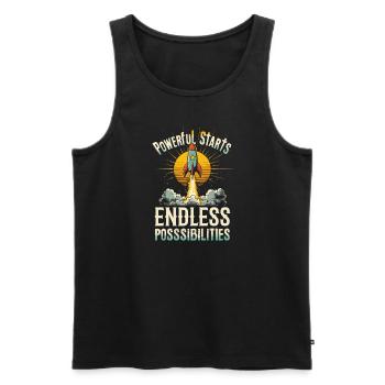 Morgenroutine, Wellness-gewohnheiten, Produktiver - Männer Premium Bio Tank Top - Schwarz - Vorne - AI Model Male 178 light (178cm)