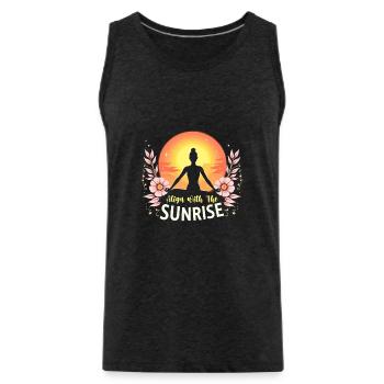 Morning Routine, Wellness Habits, More Productive - Men's Premium Organic Tank Top - charcoal grey - Front - Alexander (188cm)