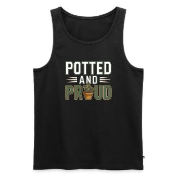 Pflanzensammler Für Zimmerpflanzensammler Im - Männer Premium Bio Tank Top - Schwarz - Vorne - AI Model Male 178 light (178cm)