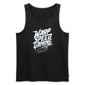 Space-themed players Cosmic Gaming Sci-fi - Men's Premium Organic Tank Top - black - Front - Michal (187cm)