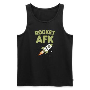Space-themed players Cosmic Gaming Sci-fi - Men's Premium Organic Tank Top - black - Front - Michal (187cm)