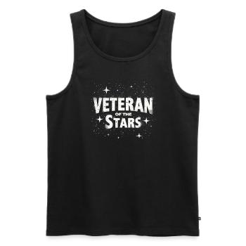Space-themed players Cosmic Gaming Sci-fi - Men's Premium Organic Tank Top - black - Front - Michal (187cm)