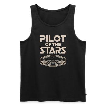 Space-themed players Cosmic Gaming Sci-fi - Men's Premium Organic Tank Top - black - Front - Michal (187cm)