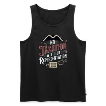 Boston Tea 1773 Révolution américaine Historique - Débardeur bio Premium Homme - noir - Devant - AI Model Male 178 light (178cm)