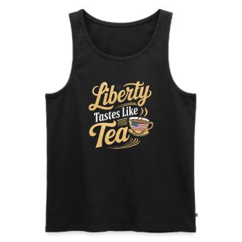 Boston Tea 1773 Révolution américaine Historique - Débardeur bio Premium Homme - noir - Devant - AI Model Male 178 light (178cm)