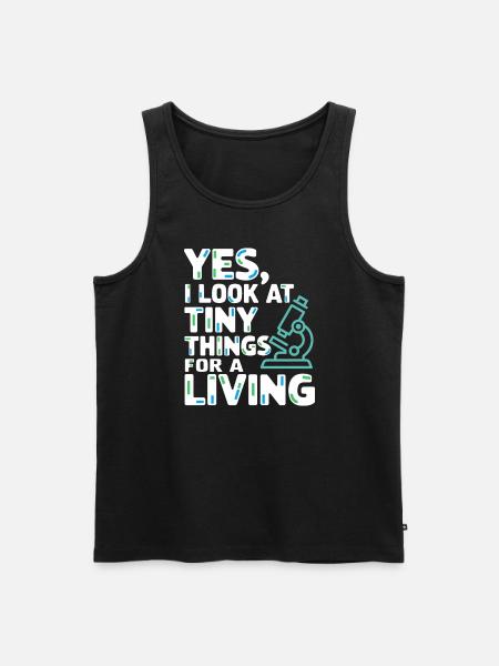 Microscope Enthusiast Lab Technician Science - Men's Premium Organic Tank Top - black