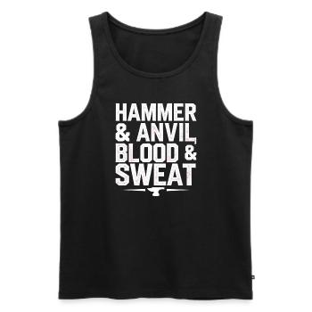 Blacksmithing Viking Warrior Norse Forge Metalwork - Men's Premium Organic Tank Top - black - Front - AI Model Male 178 light (178cm)