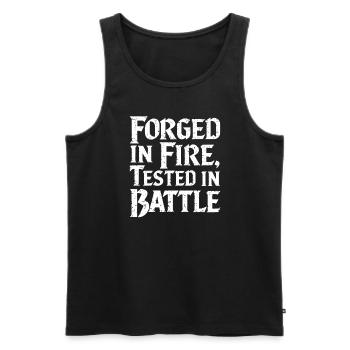 Blacksmithing Viking Warrior Norse Forge Metalwork - Men's Premium Organic Tank Top - black - Front - AI Model Male 178 light (178cm)
