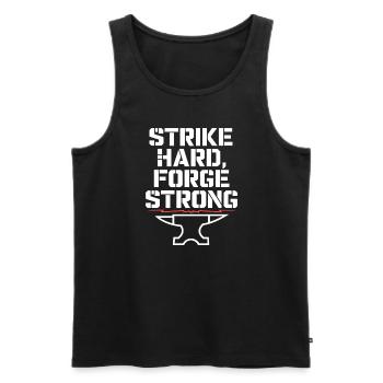 Blacksmithing Viking Warrior Norse Forge Metalwork - Men's Premium Organic Tank Top - black - Front - AI Model Male 178 light (178cm)