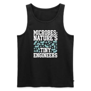Microscope Enthusiast Lab Technician Science - Men's Premium Organic Tank Top - black - Front - AI Model Male 178 light (178cm)