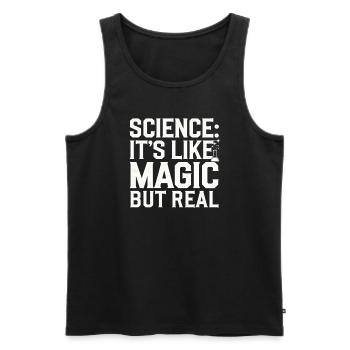 Microscope Enthusiast Lab Technician Science - Men's Premium Organic Tank Top - black - Front - AI Model Male 178 light (178cm)