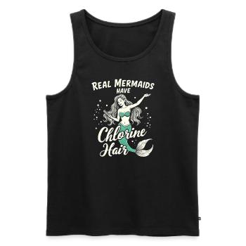 Mermaid Underwater Performer Mermaid - Men's Premium Organic Tank Top - black - Front - Michal (187cm)
