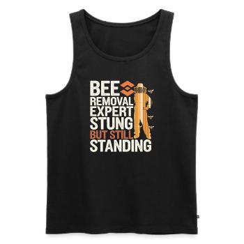 Bienenentfernungsspezialist Live Swarm Rescue - Männer Premium Bio Tank Top - Schwarz - Vorne - Michal (187cm)