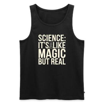 Microscope Enthusiast Lab Technician Science - Men's Premium Organic Tank Top - black - Front - AI Model Male 178 light (178cm)