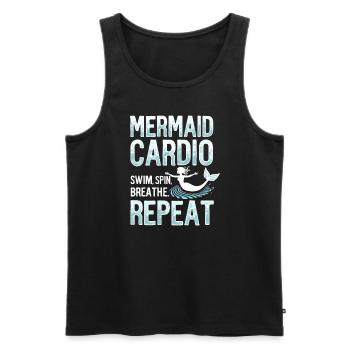 Mermaid Underwater Performer Mermaid - Men's Premium Organic Tank Top - black - Front - Michal (187cm)