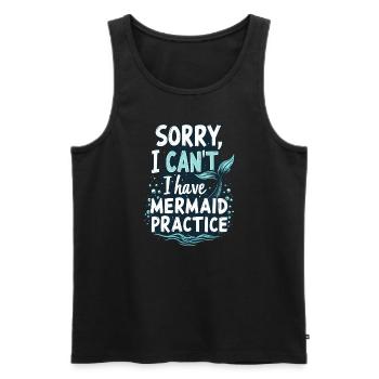 Mermaid Underwater Performer Mermaid - Men's Premium Organic Tank Top - black - Front - Michal (187cm)