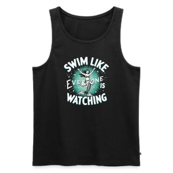 Mermaid Underwater Performer Mermaid - Men's Premium Organic Tank Top - black - Front - Michal (187cm)