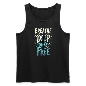 Mermaid Underwater Performer Mermaid - Men's Premium Organic Tank Top - black - Front - Michal (187cm)