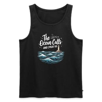Mermaid Underwater Performer Mermaid - Men's Premium Organic Tank Top - black - Front - Michal (187cm)