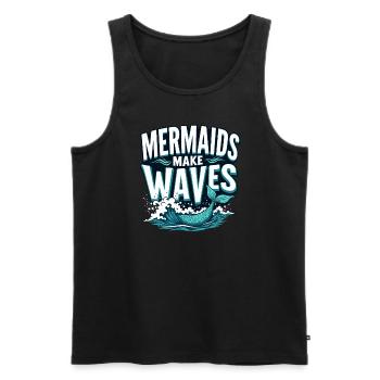 Mermaid Underwater Performer Mermaid - Men's Premium Organic Tank Top - black - Front - Michal (187cm)