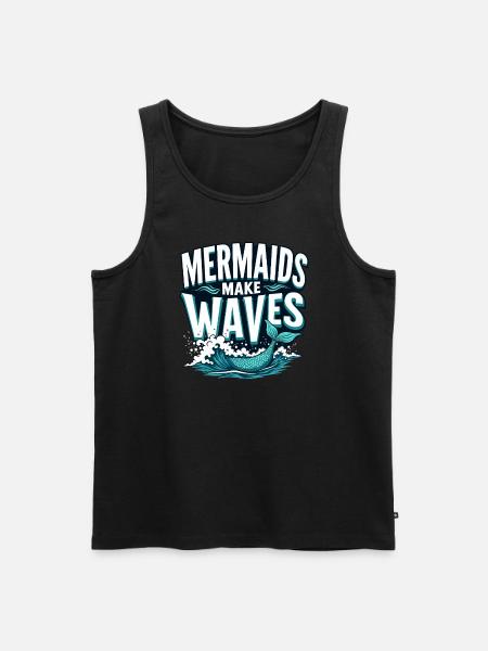 Mermaid Underwater Performer Mermaid - Men's Premium Organic Tank Top - black