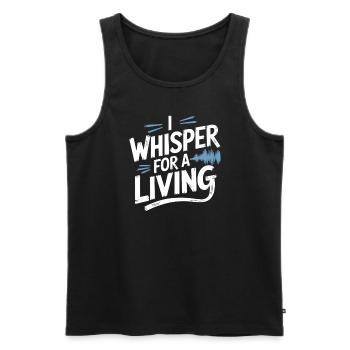 Asmr Creator Sensorische Entspannung Beruhigender - Männer Premium Bio Tank Top - Schwarz - Vorne - AI Model Male 178 light (178cm)