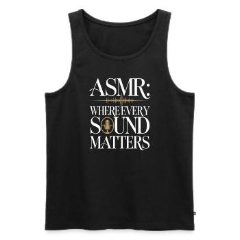 Asmr Creator Sensorische Entspannung Beruhigender - Männer Premium Bio Tank Top - Schwarz - Vorne - AI Model Male 178 light (178cm)