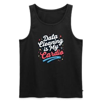 Data Analyst Big Data Specialist Business - Men's Premium Organic Tank Top - black - Front - AI Model Male 178 light (178cm)