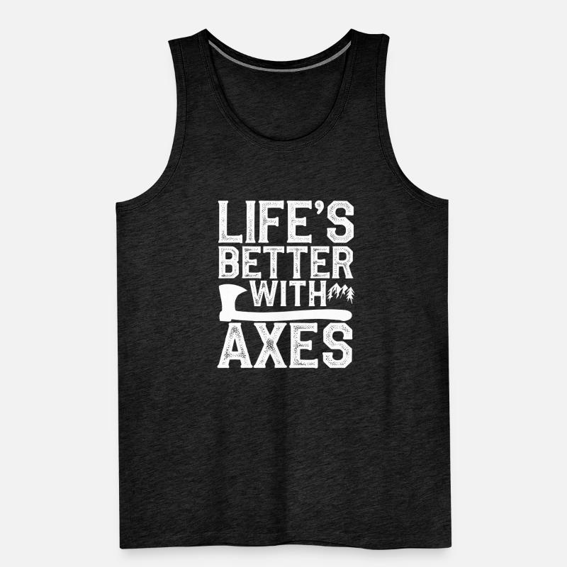 Axe Throwing Target Practice Lumberjack Sport Men's Premium Organic Tank Top