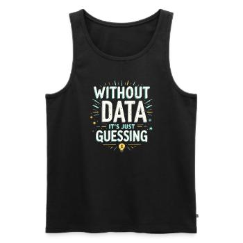 Data Analyst Big Data Specialist Business - Men's Premium Organic Tank Top - black - Front - AI Model Male 178 light (178cm)