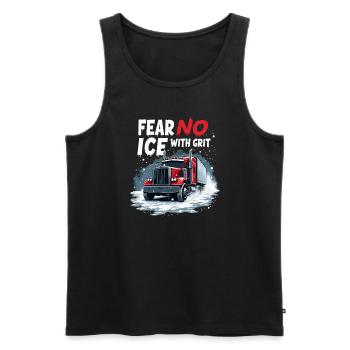e Road Trucker Extreme Winter Driving - Men's Premium Organic Tank Top - black - Front - AI Model Male 178 light (178cm)