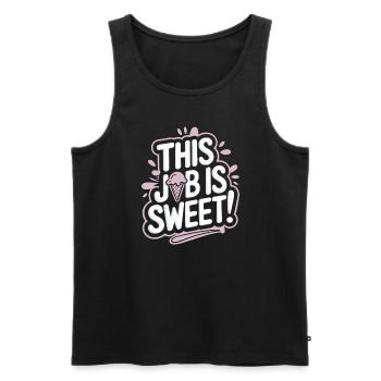 Cream Truck Owner Frozen Treats Mobile Dessert - Men's Premium Organic Tank Top - black - Front - Michal (187cm)