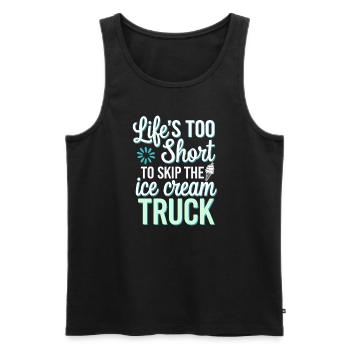 Cream Truck Owner Frozen Treats Mobile Dessert - Men's Premium Organic Tank Top - black - Front - Michal (187cm)