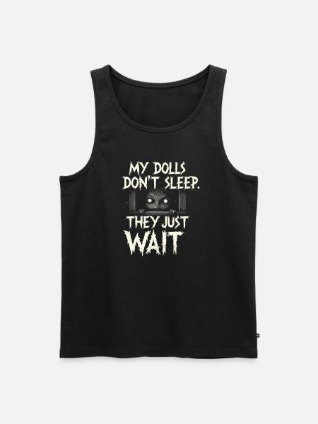 Creepy doll collector - Men's Premium Organic Tank Top - black