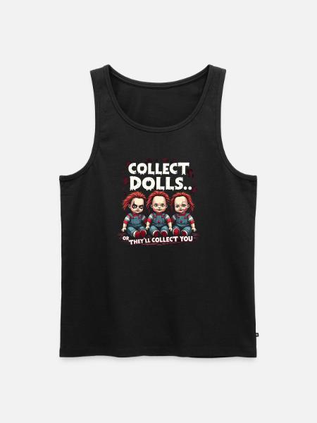 Creepy doll collector - Men's Premium Organic Tank Top - black