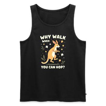 Wallaby Australian Wildlife Marsupial Nature - Männer Premium Bio Tank Top - Schwarz - Vorne - AI Model Male 178 light (178cm)
