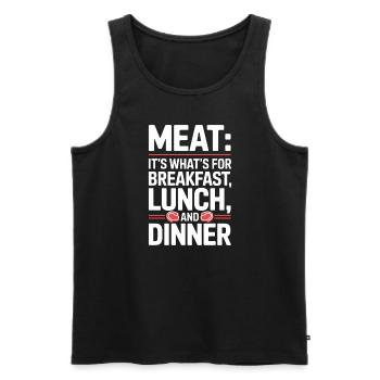 Diet on carnivore diet on the - Men's Premium Organic Tank Top - black - Front - AI Model Male 178 light (178cm)