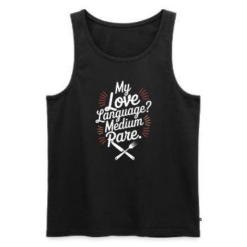 Diet on carnivore diet on the - Men's Premium Organic Tank Top - black - Front - AI Model Male 178 light (178cm)