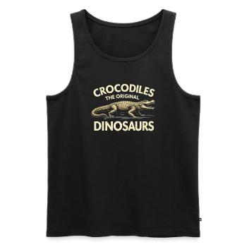Alligator Crocodile Reptile Enthusiast Swamp - Men's Premium Organic Tank Top - black - Front - AI Model Male 178 light (178cm)