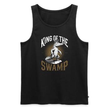 Alligator Crocodile Reptile Enthusiast Swamp - Men's Premium Organic Tank Top - black - Front - AI Model Male 178 light (178cm)