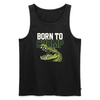 Alligator Crocodile Reptile Enthusiast Swamp - Men's Premium Organic Tank Top - black - Front - AI Model Male 178 light (178cm)