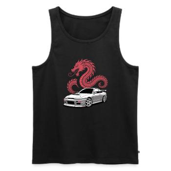 Car drift racing, racing car motorsport drift - Men's Premium Organic Tank Top - black - Front - AI Model Male 178 light (178cm)